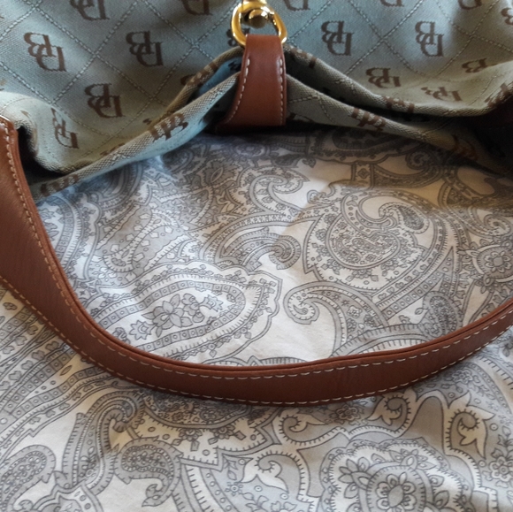 Dooney & Bourke Teal Signature Hobo Purse - Picture 11 of 16